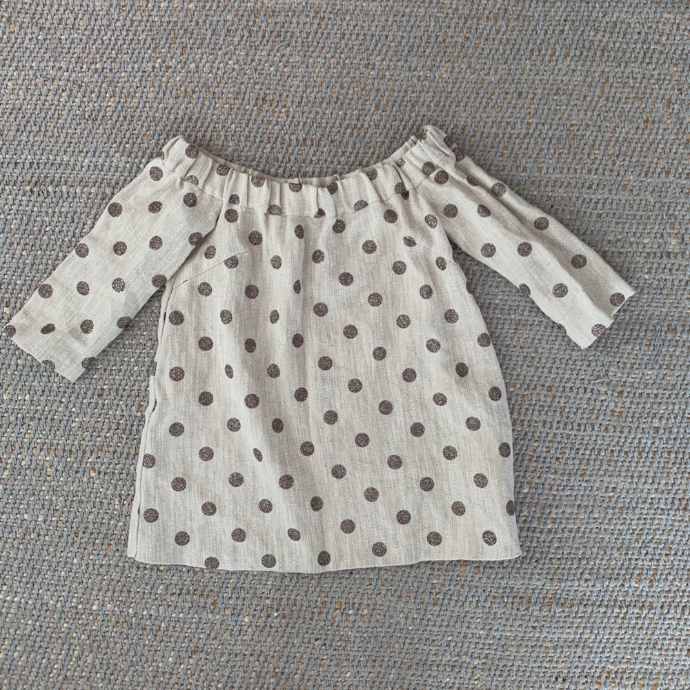 Kalmanovich polka dot off shoulder top